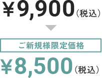 ご新規様限定価格 ¥8,500(税込)
